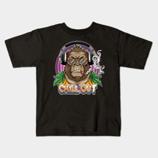 Hip Hop Gorilla Chill Out Artwork Kids T-Shirt